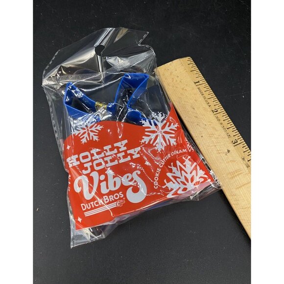 Dutch Bros Blue Christmas Ornament Cookie Cutter Windmill 2024 Holly Jolly Vibes - Picture 4 of 4